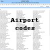 Airport IATA codes